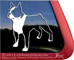 Boston Terrier Window Decal - NickerStickers